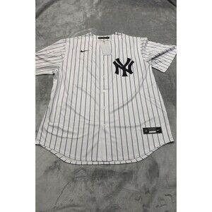 Nike Authentic NY Yankees Home White Pinstripe Jersey Engineered Men's Sz XL